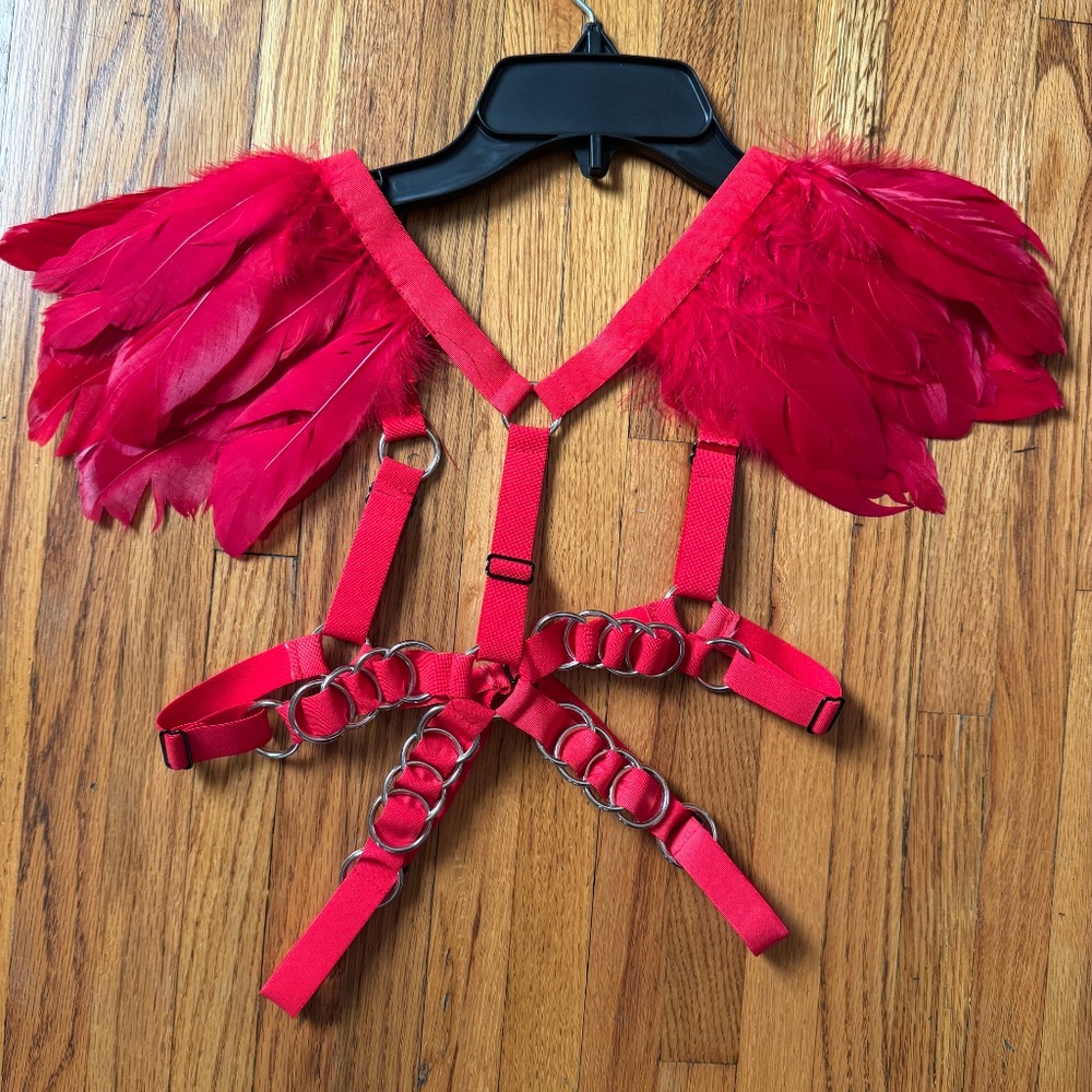 YES!! Red Feather Harness - Picture 3 of 3